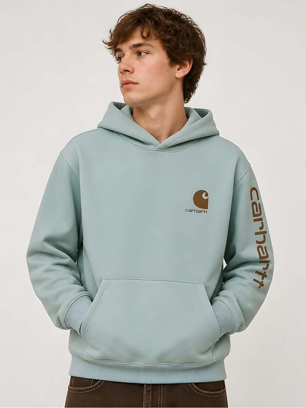 Carhartt Boy’s Long Sleeve Logo Graphic Hoodie -Size: LG - (14-16)